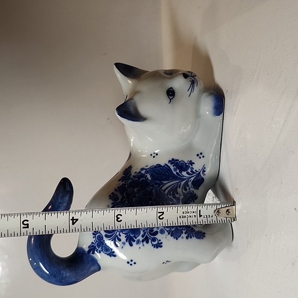 Delft holland kitty cat coin bank - Picture 5 of 7